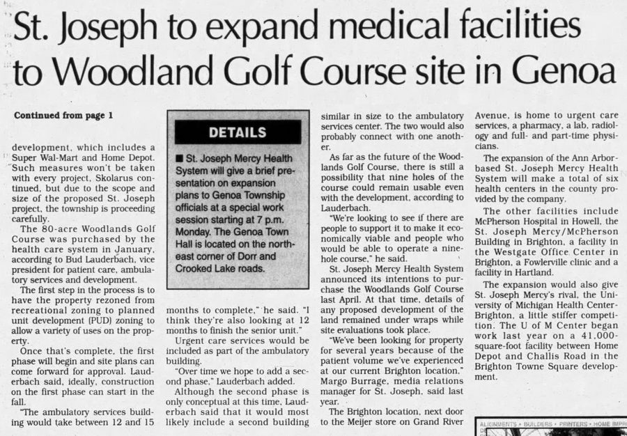 Woodlands Golf Course - March 1999 St Joseph Buys A (newer photo)